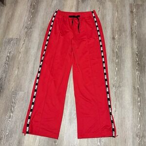 PINK by Victoria's Secret Active Track Pants Red Logo Side Stripe Women's L